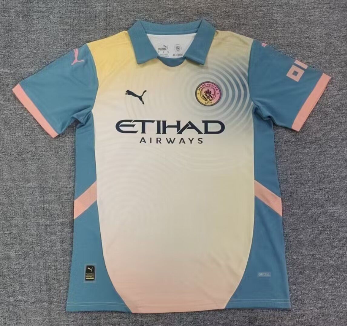 AAA Quality Man City 24/25 Special Light Yellow/Blue Jerseys